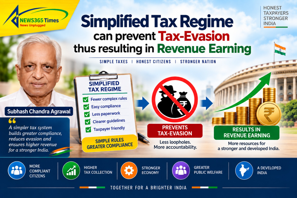 Simplified Tax Regime can prevent Tax-Evasion thus resulting in Revenue Earning