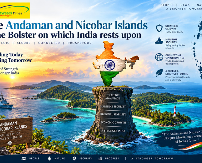 The Andaman and Nicobar Islands - the Bolster on which India rests upon.