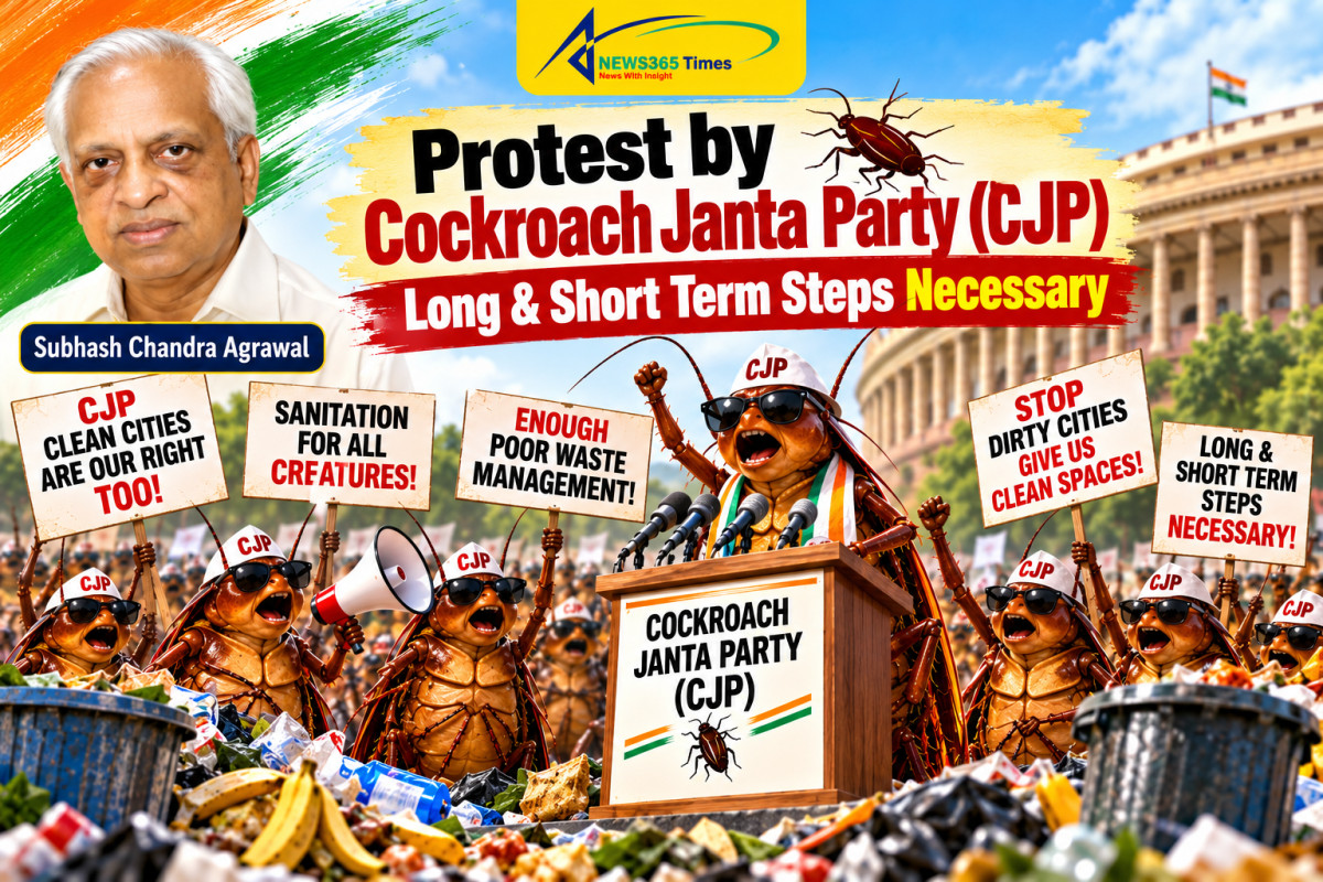 Protest by Cockroach Janta Party (CJP) Protest : Long & short term steps necessary