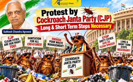 Protest by Cockroach Janta Party (CJP) Protest : Long & short term steps necessary