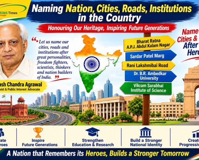 Naming nation, cities, roads, institutions in the country