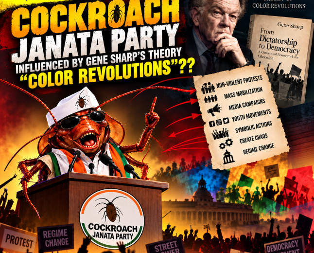 Cockroach Janata Party influenced by Gene Sharp’s Theory “Color Revolutions”??